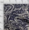 oneOone Cotton Flex Dark Blue Fabric Abstracts Sewing Material Print Fabric By The Yard 40 Inch