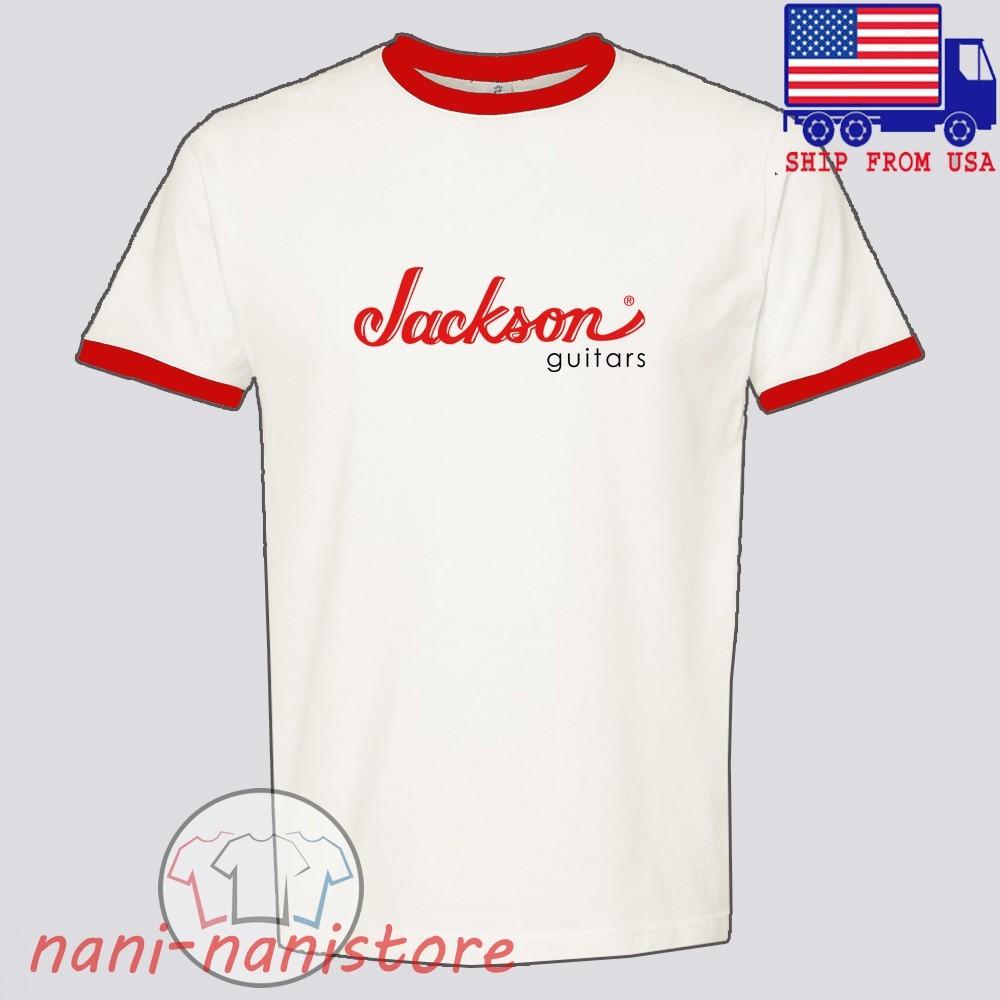 Jackson Guitars Men#039;s Ringer Red Size S3XL Unisex T-Shirt XXXL