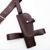 Western Belt PU Leather Construction Thigh Harness Adjustable Waistband Cowboy Charm Design Sash For Casual Wear