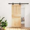 VidaXL Sliding Door and Hardware Kit 85x210 Cm Solid Pine 3203141