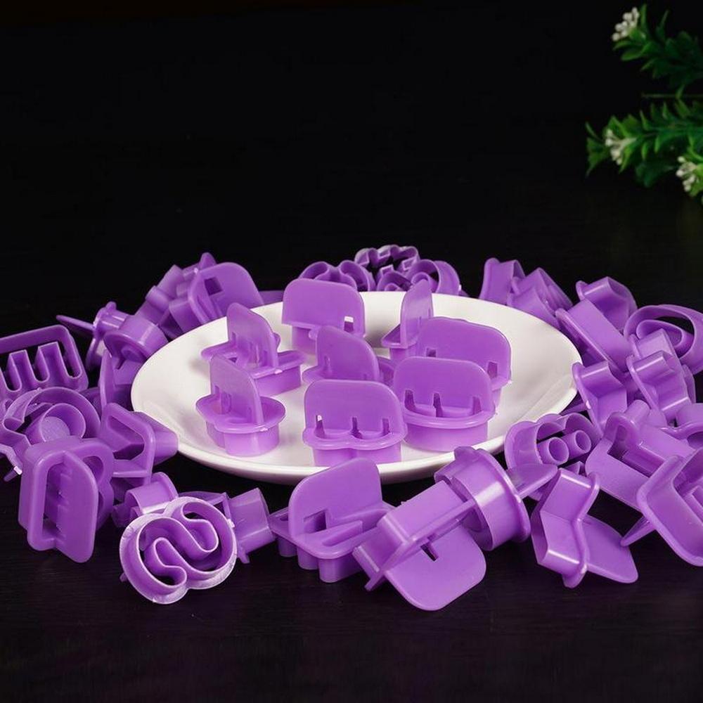 40pcs Alphabet Number Letter DIY Character Fondant Cake Decorating Set Icing Cutter Mold Moulds Cake Baking Tools Decor