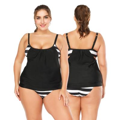 Kostium Tankini w dużym rozmiarze XXL czarny wygodne majtki ciążowe Kostium Tankini w dużym rozmiarze XL czarny wygodne majtki ciążowe