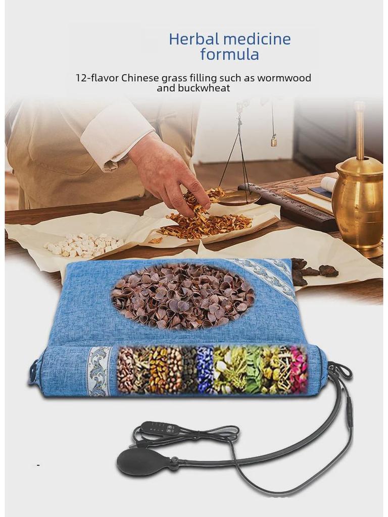 Multifunctional Heated Neck Pillow with Herbal Filling