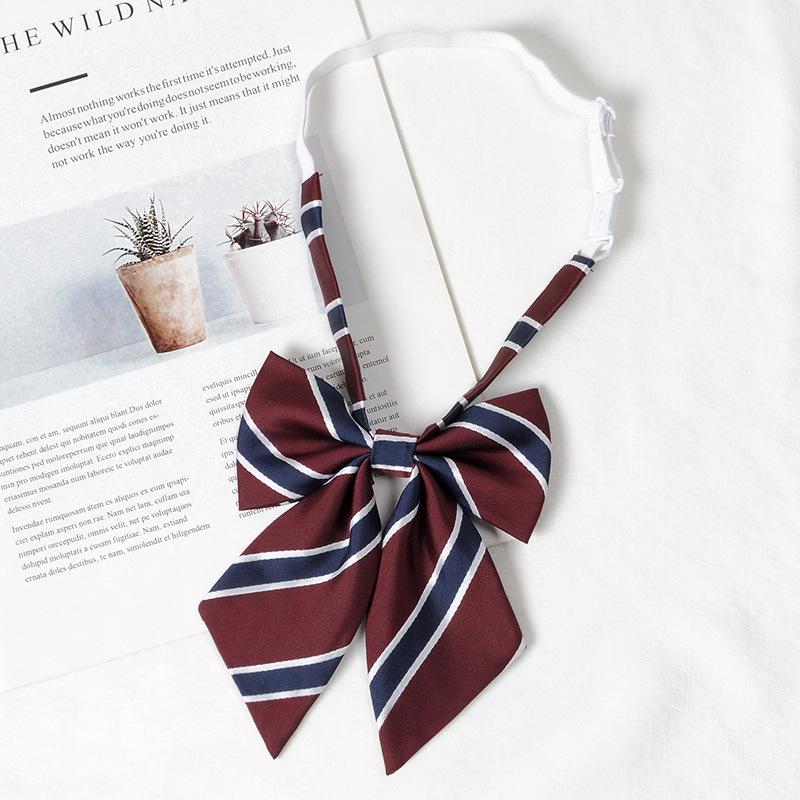 Graduation Photo Burgundy Bow Tie for Women & Men - Japanese JK Academy Style