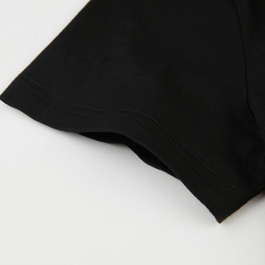 Zirunking Unisex Černobílá trička Dámská pevná bavlněná trička s krátkým rukávem elastická trička Dámské letní topy pro muže/ženy ZIYULIN