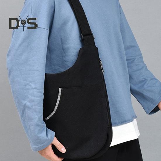 Summer Casual Waistcoat Bag Adjustable Shoulder Straps Solid Color Vest Bag Pockets Zipper Placket Outdoor Shoulder Backpack