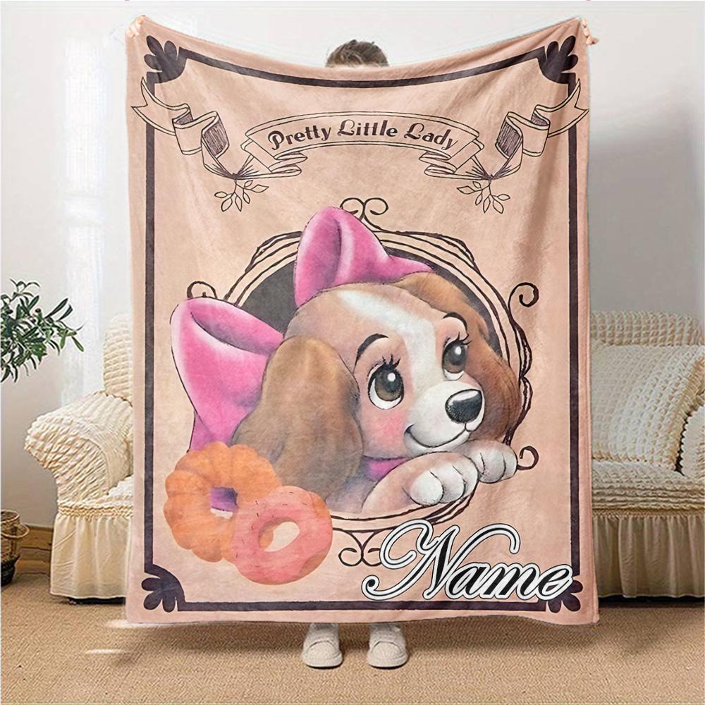 Custom Name "Adventurous Forest Friends" blanket for Couch & Bed, Plush Cozy Fuzzy Blanket Super Soft & Warm Blankets for Fall and Winter. 0908424