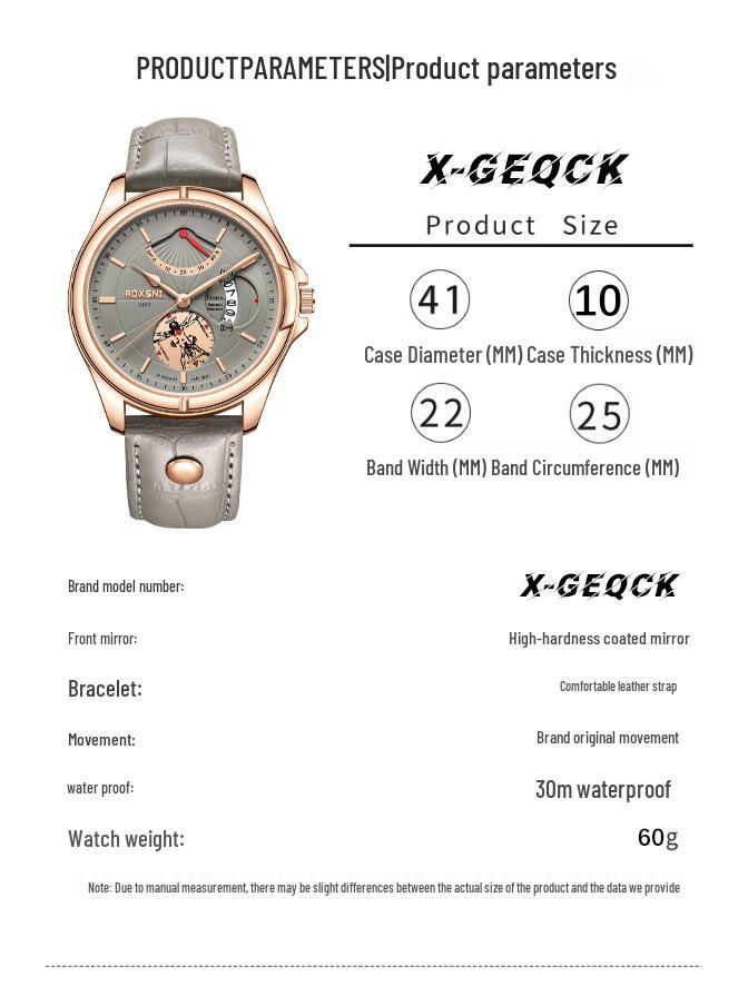 2025 Waterproof Men's Quartz Watch: Date Display & Casual Business Style