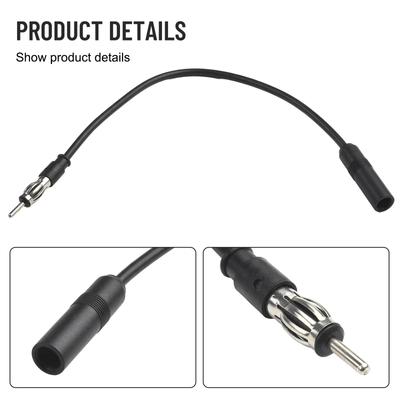 Car Stereo Audio Radio Antenna Adapter Vehicle AM/FM Radio Aerial Extension Auto FM Wiring Cable Extension Cable Cord Accessory