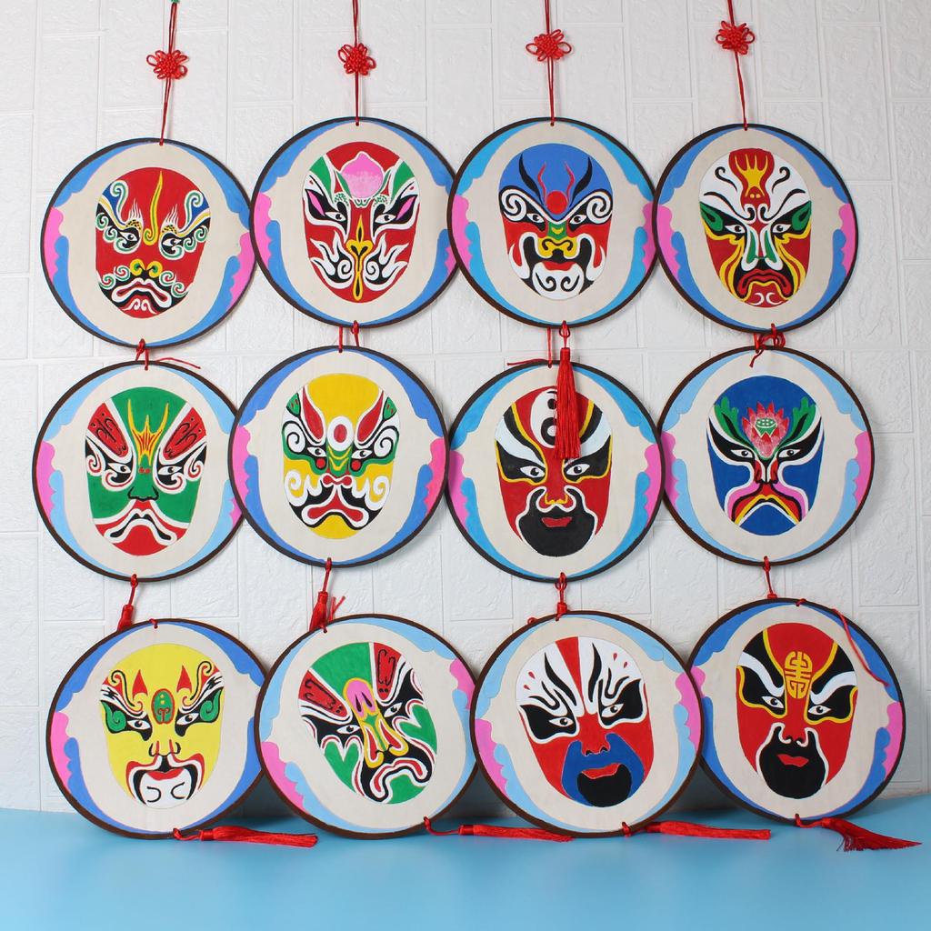 Peking Opera Mask Coloring DIY Kit - Traditional Culture Handmade Material Pack