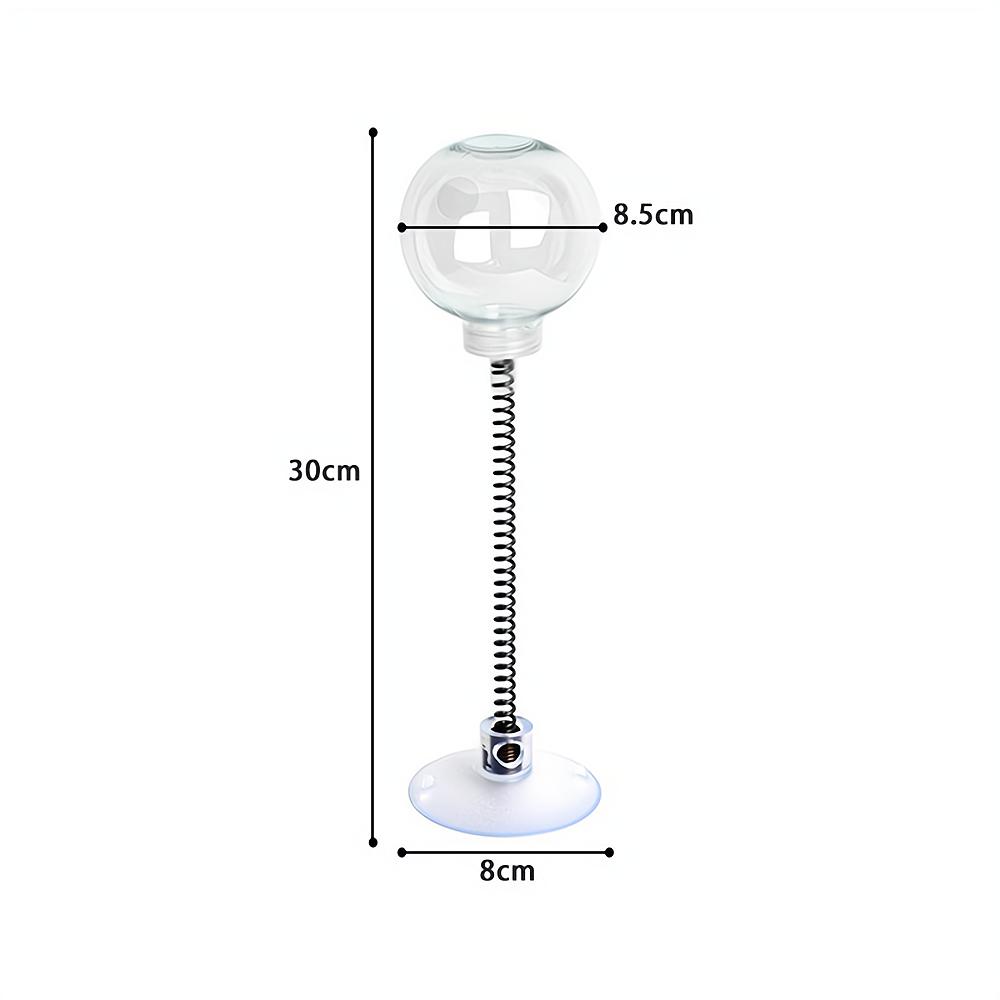 

Подпружиненная игрушка-кормушка для кошек Медленная кормушка для кошек Вращение на 360 градусов Шарик для предотвращения утечки еды с присоской Предотвращает расстройство желудка