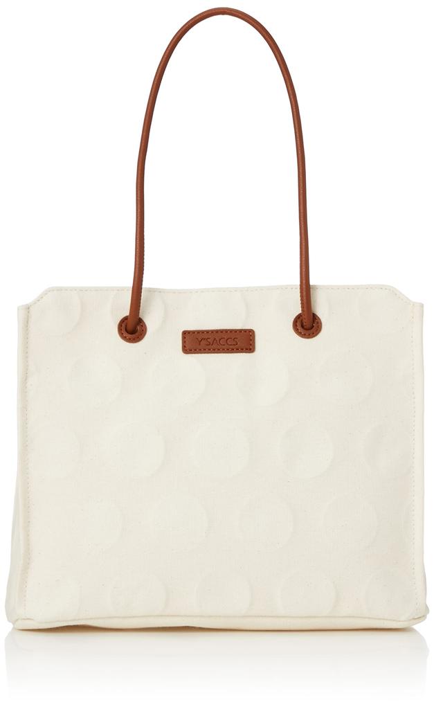 Shoulder Heat Embossed Polka Dot Canvas Size Camel [Isaac] Bag, Tote, S, Women's, (22)