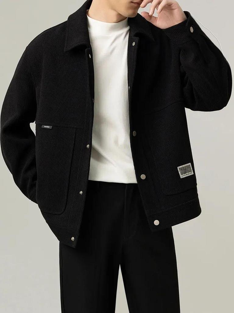 Herren-Herbst-/Winterjacke im koreanischen Stil: Trendig, Lässig, Reifer Look