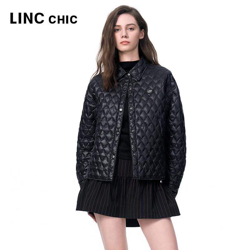 

Jinyujie Women s Lightweight 90% Duck Down Shirt Collar Jacket L