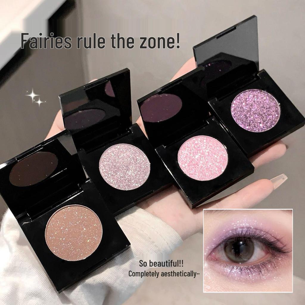 Kakashow Black Shimmer Eyeshadow: Fine Glitter Pearl for Beginners, Highlighting & Under-Eye Makeup
