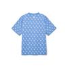 MLB Los Angeles Dodgers Floral Logo All Over Print Casual Crew Neck Short Sleeve T-Shirt Unisex T-Shirt Blue 3ATSM1133-07CBL