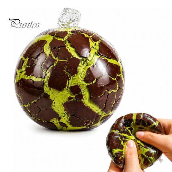 Portable Stress Toy Wax Cracking Ball Squeeze Toy, Crispy Chocolate Relief Slow Rising Fidget with Crackable Texture, Party Favors