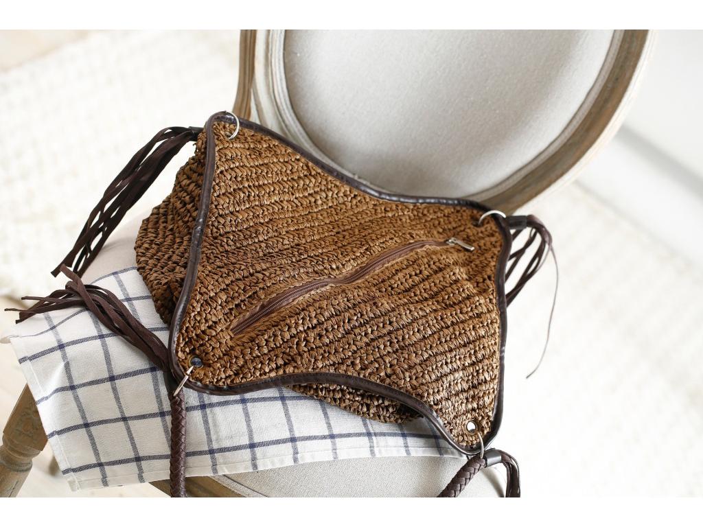 Taška pletená z papírového provázku ve tvaru chobotnice: Ležérní, všestranná móda na plážovou dovolenou pro dámy