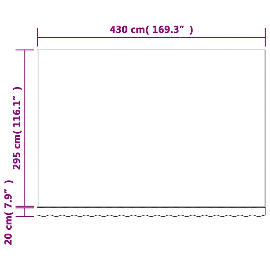 Vidaxl Tkanina Do Markizy Na Wymianę, Wielokolorowe Paski, 4,5X3 M