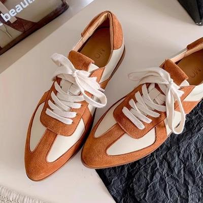 2025 Novo Tendência Versátil Vintage Casual Sapatos Esportivos para Mulheres Tênis de Caminhada Plataforma Caminhada Sapato Atlético Mocassins Brancos