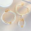 Elegant Choker Necklace with Multiple Chains for Women Fashionable Pearls Beaded Chain Necklace/Bracelet Accessory Charm