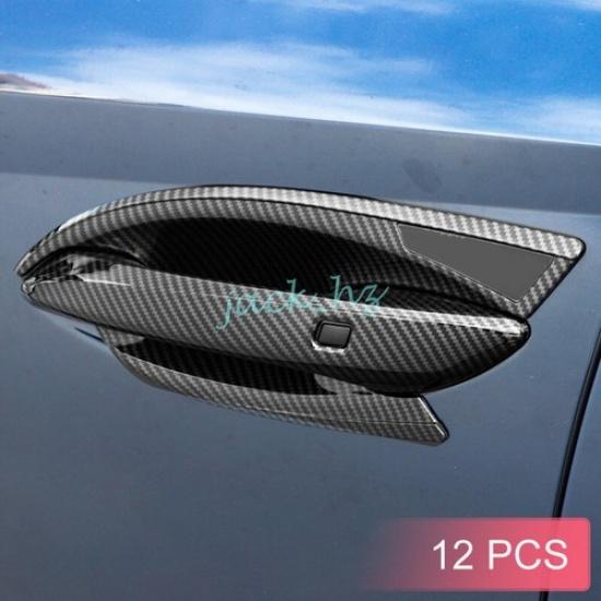 Carbon Fiber Door Handle Cover + Surrounds For - Hyundai Sonata