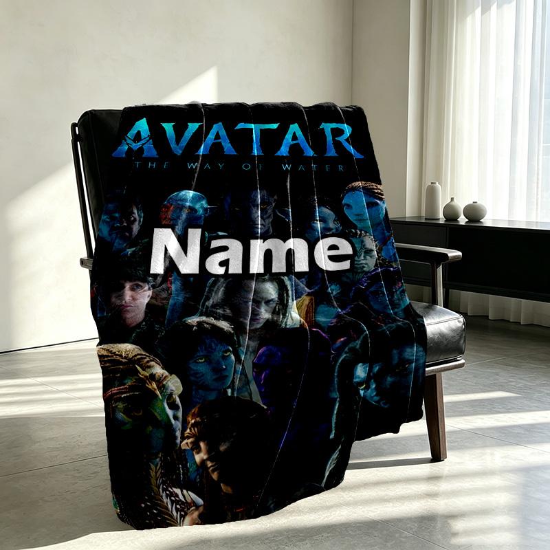 Custom Name Personalized Avatar Print Blanket, Home Decor, Bedroom, Sofa, Camping, Couch, Gifts for Birthday Christmas