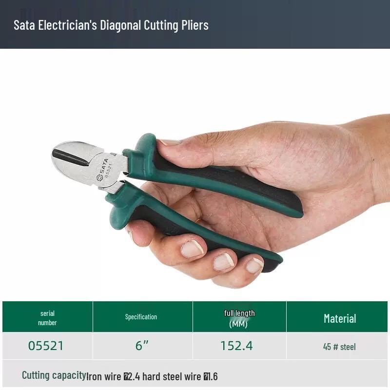 SATA 6-inch Electrician s Diagonal Cutting Pliers