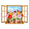 Realistic Window Decoration Painting Living Room Sofa Background Wall Fake Window Bedroom Landscape Art Self-Adhesive