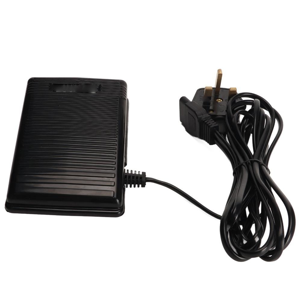 

Power Cord Foot Control Pedal 220V Plug Three Holes Foot Speed Control 5.3in Long Replacement Pedal Sewing Machine