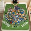 1Pc Inazuma Eleven Soccer Print Flannel Blanket, High Quality Comfortable for All Seasons, Home Decor, Warmth and Comfort, Perfect for Christmas Gifts