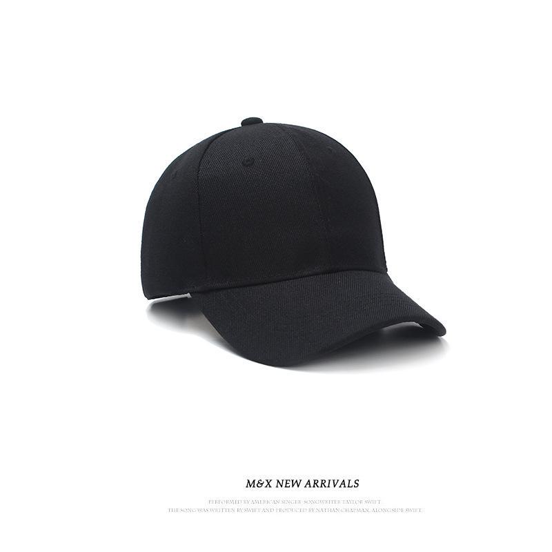 Unisex Custom Logo Solid Color Baseball Cap - Spring/Autumn Casual Korean Style for Large Head.