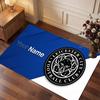 Leicester City Custom Crystal Velvet Rug, Personalized Name Text Print, Football Logo Soft Non‑Slip Floor Mat Home Decor Gift