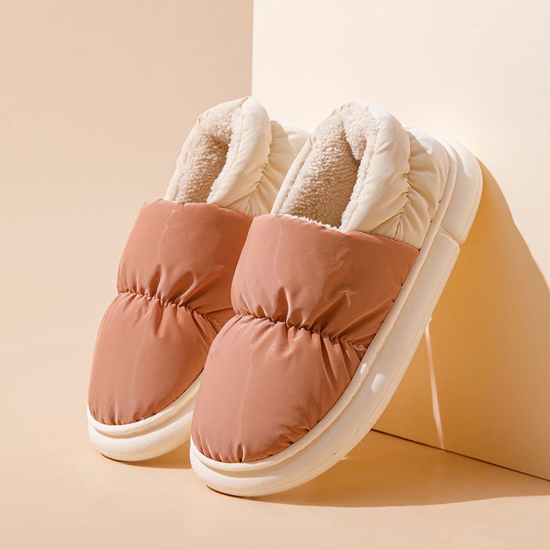 "Men's 2024 Cozy Cotton Slippers: Warm, Thick Sole, Non-Slip for Fall/Winter Indoor Comfort"