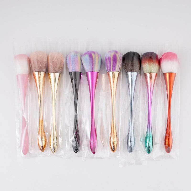 Compact Multi-Color Soft Makeup Brush for Powder & Blush in High-Footed Cup Design