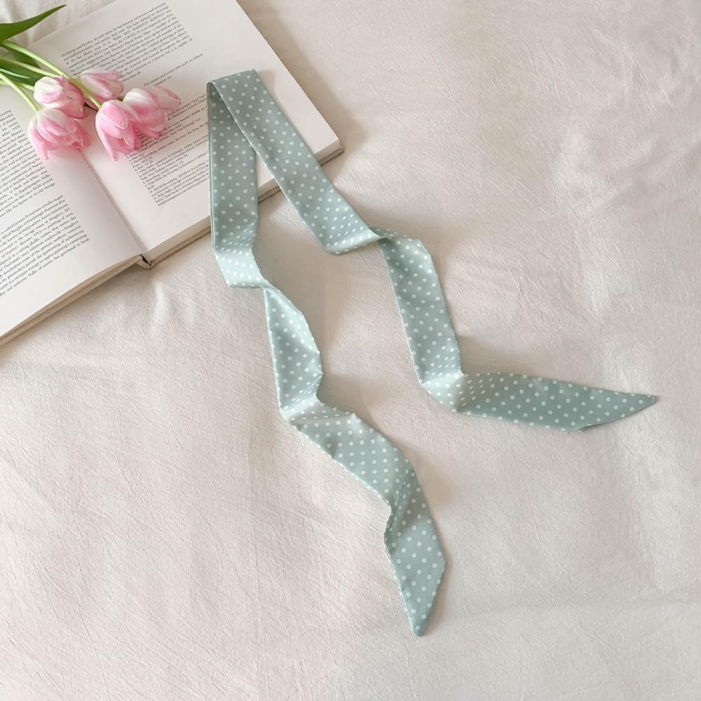 

Ice Cream Plaid Scarf Bow Ties Long Ribbon Scarves Retro Long Silk Scarf Neckerchief Decoration світло-зелений колір