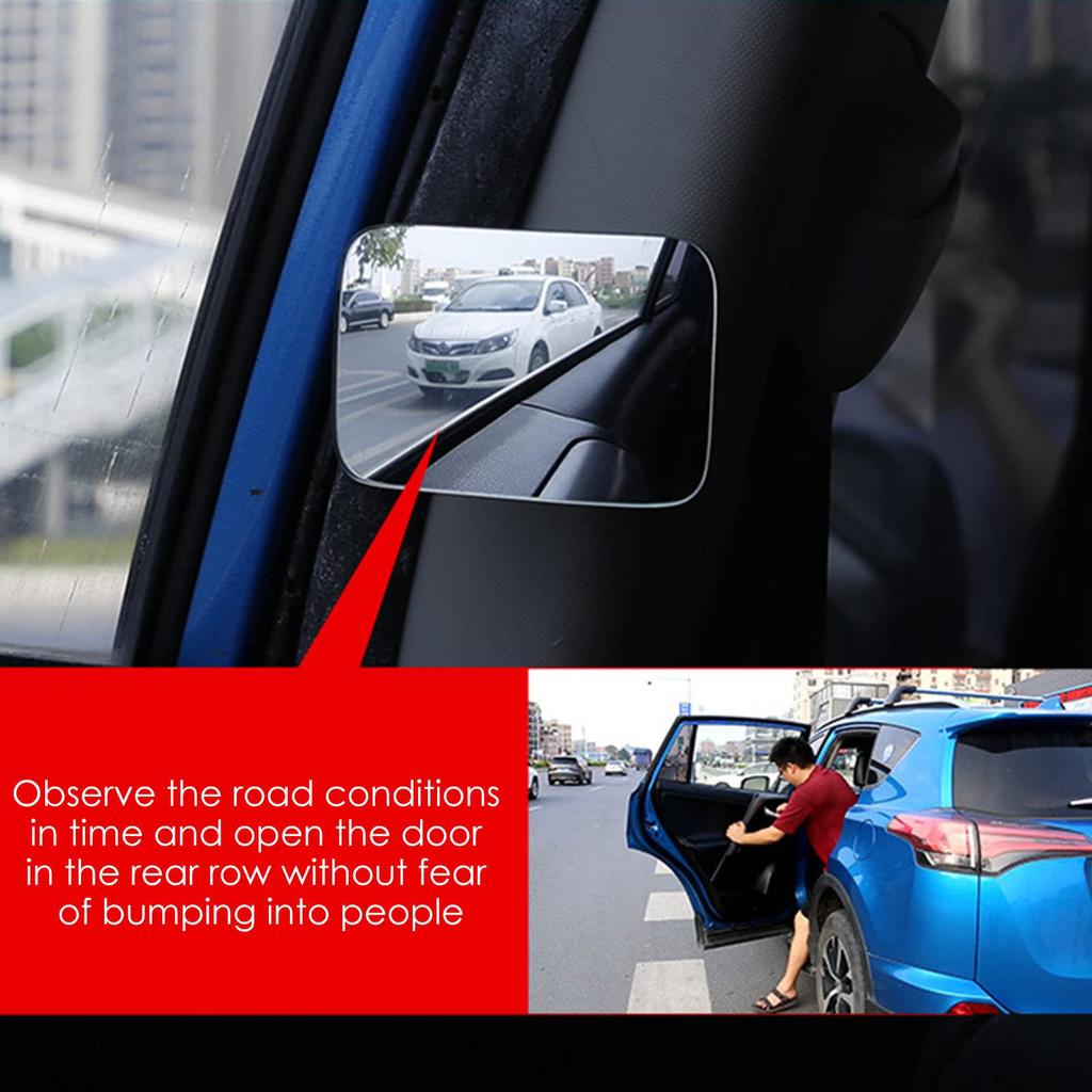 Blind Spot Mirror, Border Sinker Mirror, Side Mirror Blind Spot Stick-on Car Driver and Passenger Side and Rear Seat Jhgf