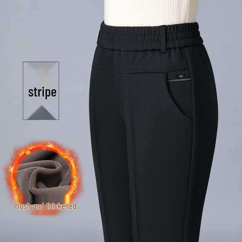 

Plus-Fleece Women s Pants - Thick, Loose Straight-Leg for Petite and Middle-Aged Women, Perfect for Autumn and Winter Outdoors 4XL (recommended for 130-140 lbs)
