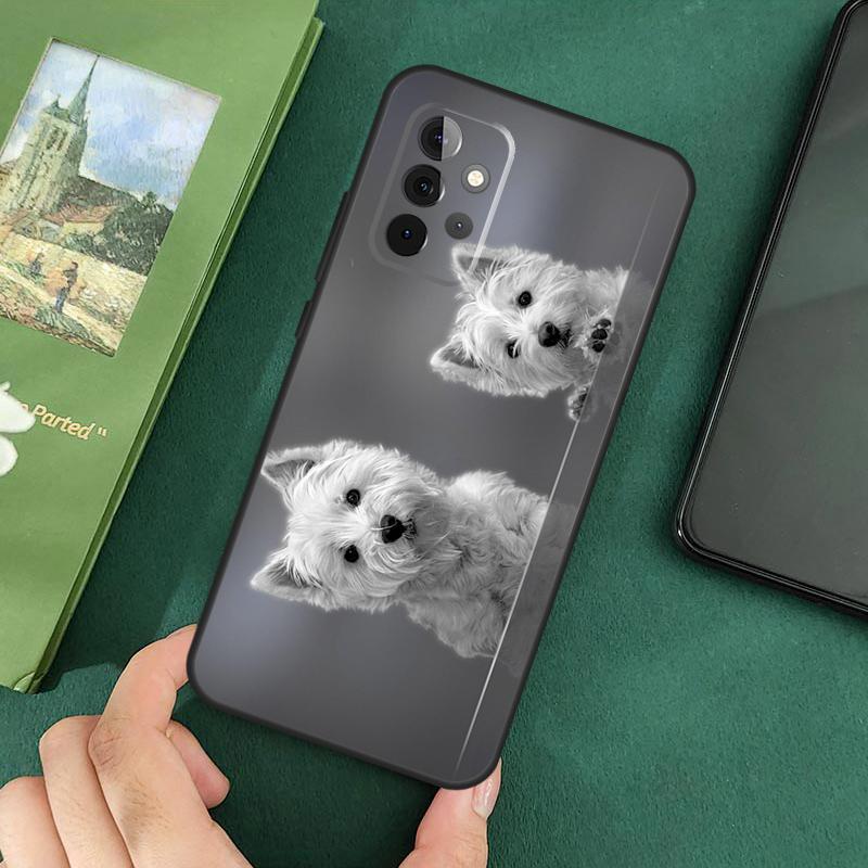 Westie Dog Soft Cover For Samsung Galaxy A54 A53 A73 A13 A71 A51 A14 A52 A32 A12 A22 A52S Back Case