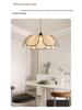 Minimalist Japanese Retro Rattan Petal Chandelier for Home and Tea Rooms