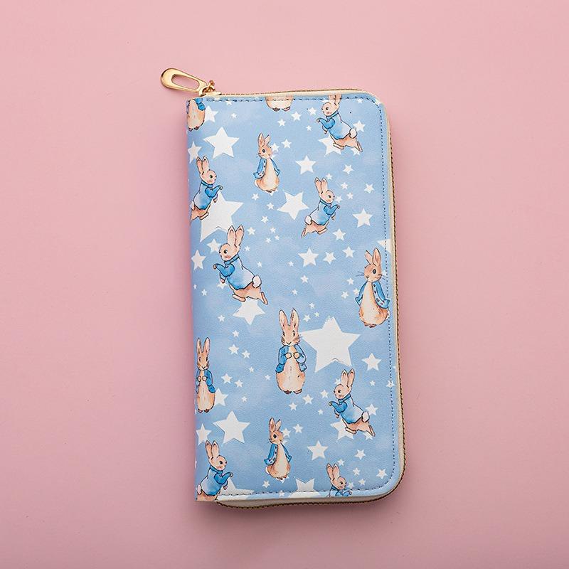 Long wallet Children's cartoon New large-capacity mobile phone wallet Zipper card bag Storage bag Clutch bag