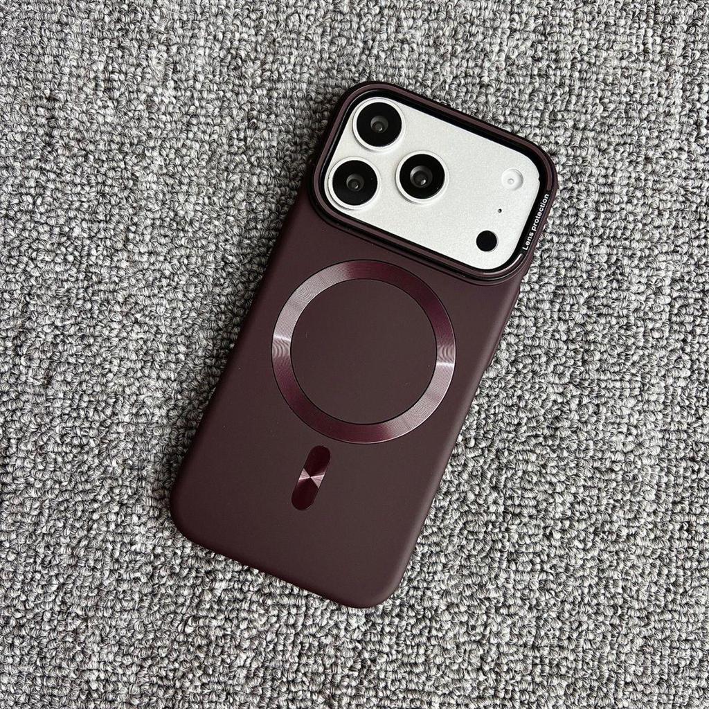 Crystal Skin Magnetic Phone Case for Apple 17 Pro Max - Orange, Full Coverage, Anti-drop, Magnetic Suction Charging