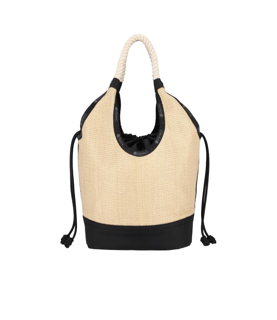 LeSportsac LG DIAMOND Raffia TOTE/1027/Black