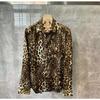 Men S Long Sleeve Leopard Print Vintage Casual Shirt