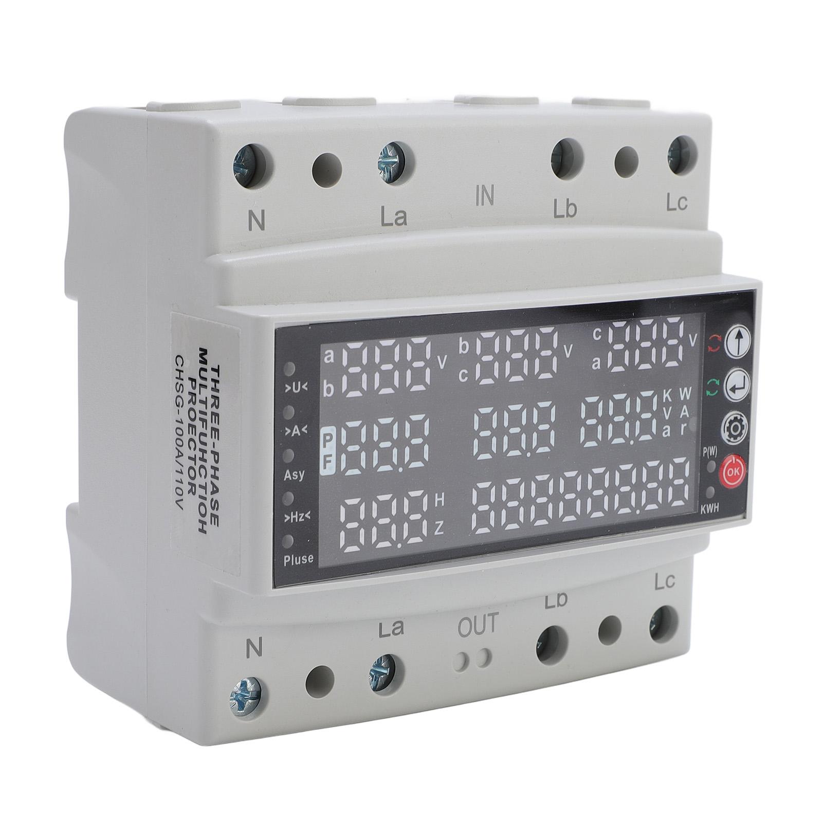 

100A 3-фазный В А Гц кВт Защитник Pa66 Многофункциональный Самовосстанавливающийся Регулируемый по напряжению Защитник