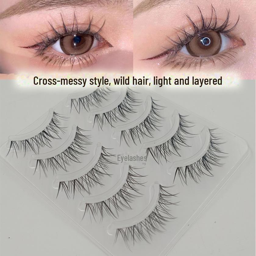 Natural-Look Fairy False Eyelashes with Transparent Thin Stem