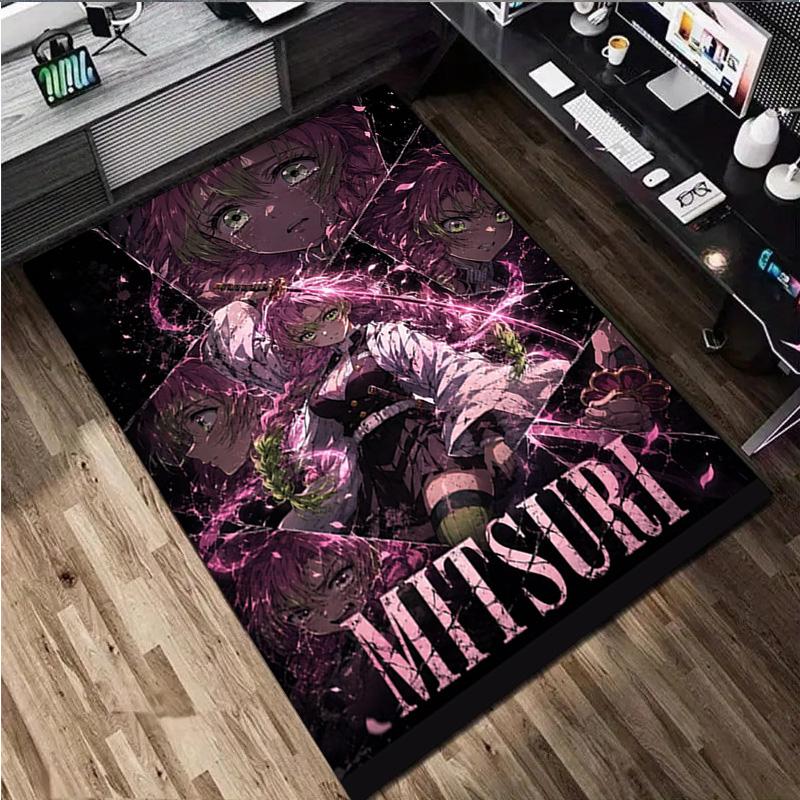 Powerful Anime Characters Home Carpet Office Decorative Carpet For Living Room Bedroom Door Mat Floor Rug Computer Chair Area Rug