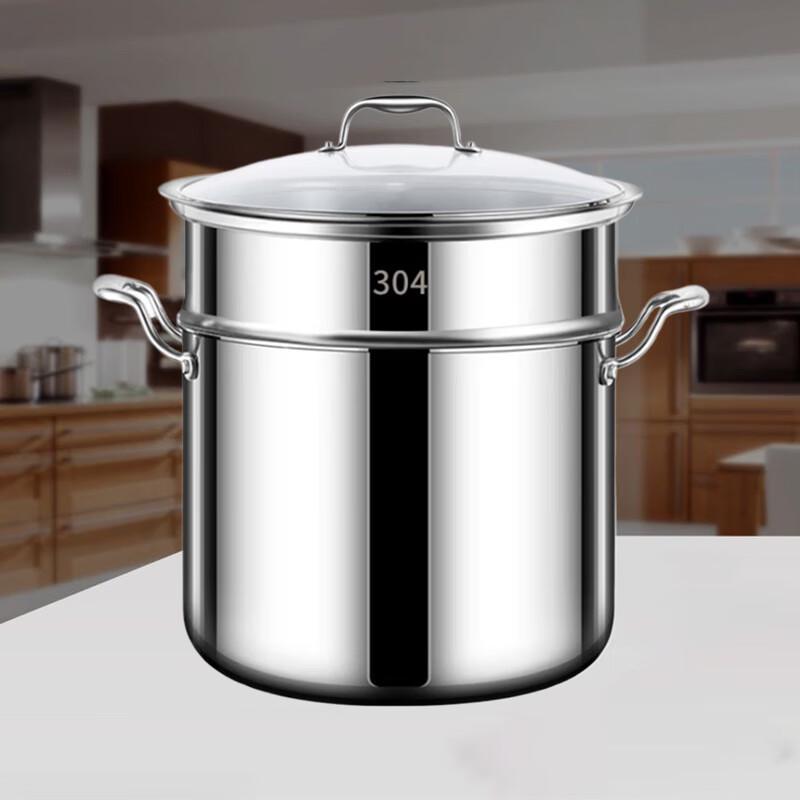 Yingbai 316 Stainless Steel Deep Stockpot with Steamer