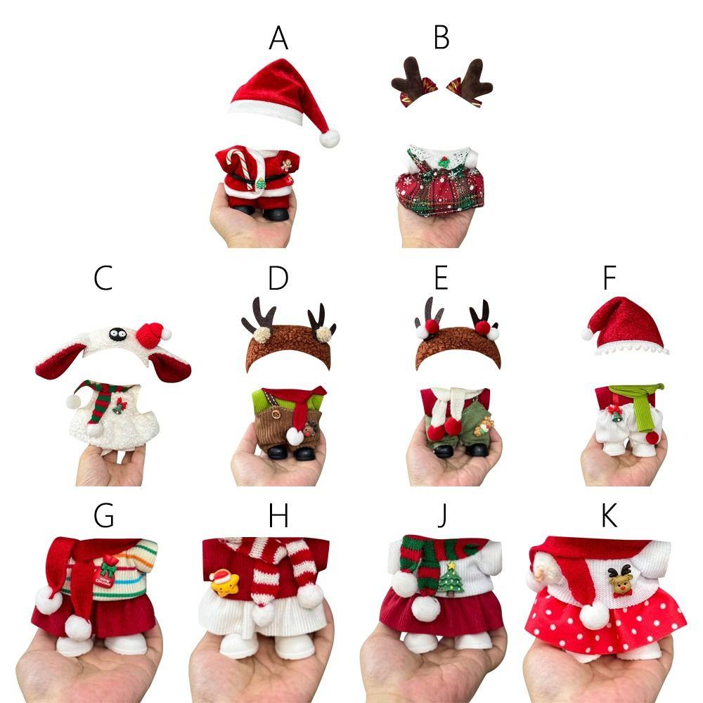 Shawl Christmas Deer Set Scarf Red Festive Outfit New For Labubu Outfit  Costume Parties