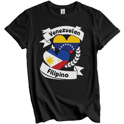 Venezolanisch Philippinisch Herz Flaggen Venezuela Philippinen T-Shirt